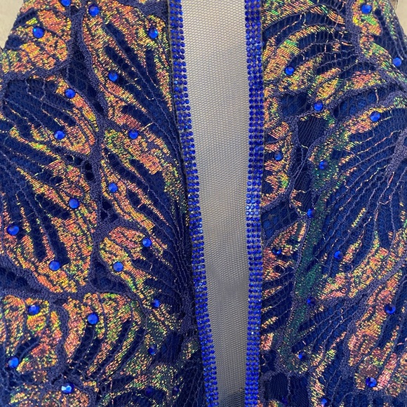 Blue Prom Dress-Size 6 - Picture 3 of 8